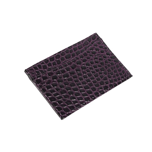  Mor Dukinea Kroko Baskılı Deri Kartlık
