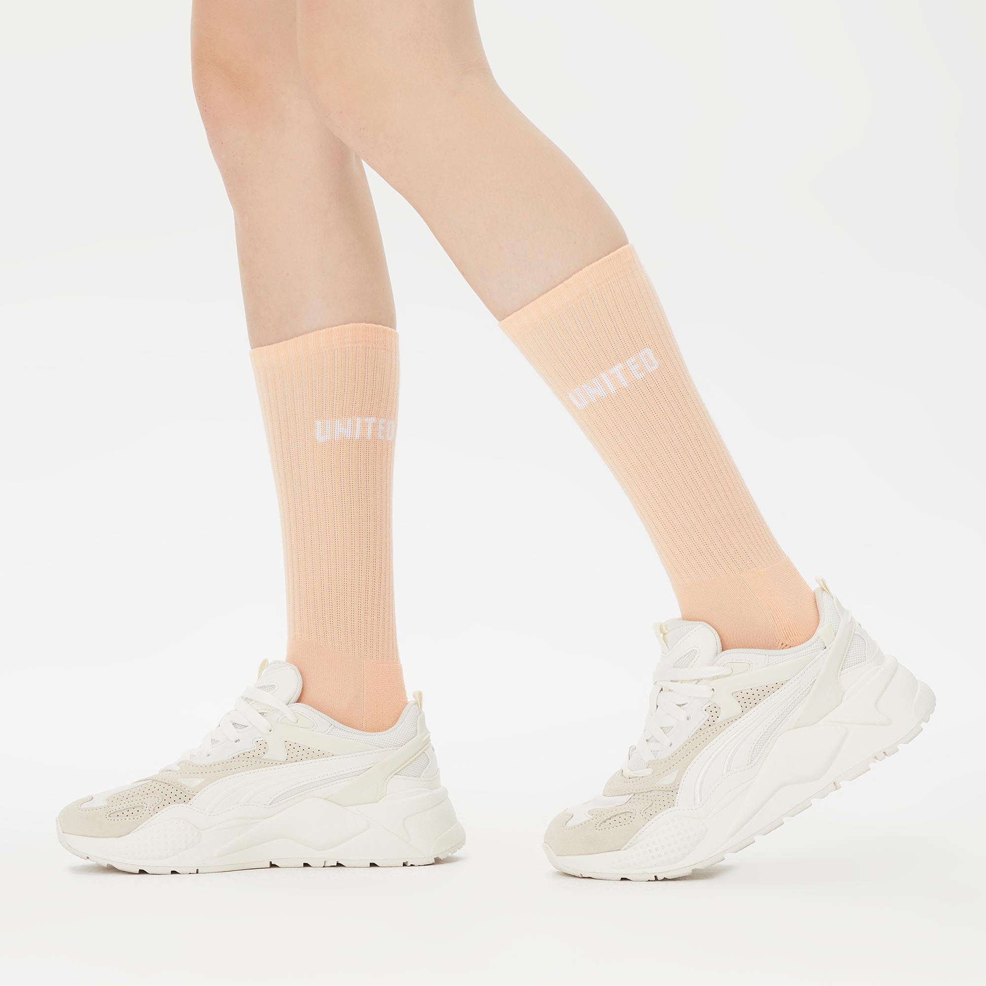 UNITED4 Street Crew Kadın Lila/Turuncu/ Sarı 3'lü Çorap