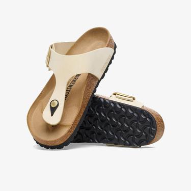  Birkenstock Gizeh Big Buckle Nu Kadın Krem Terlik