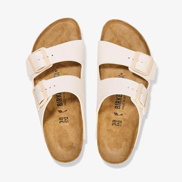  Birkenstock Arizona Bf Saffiano Krem Erkek Terlik