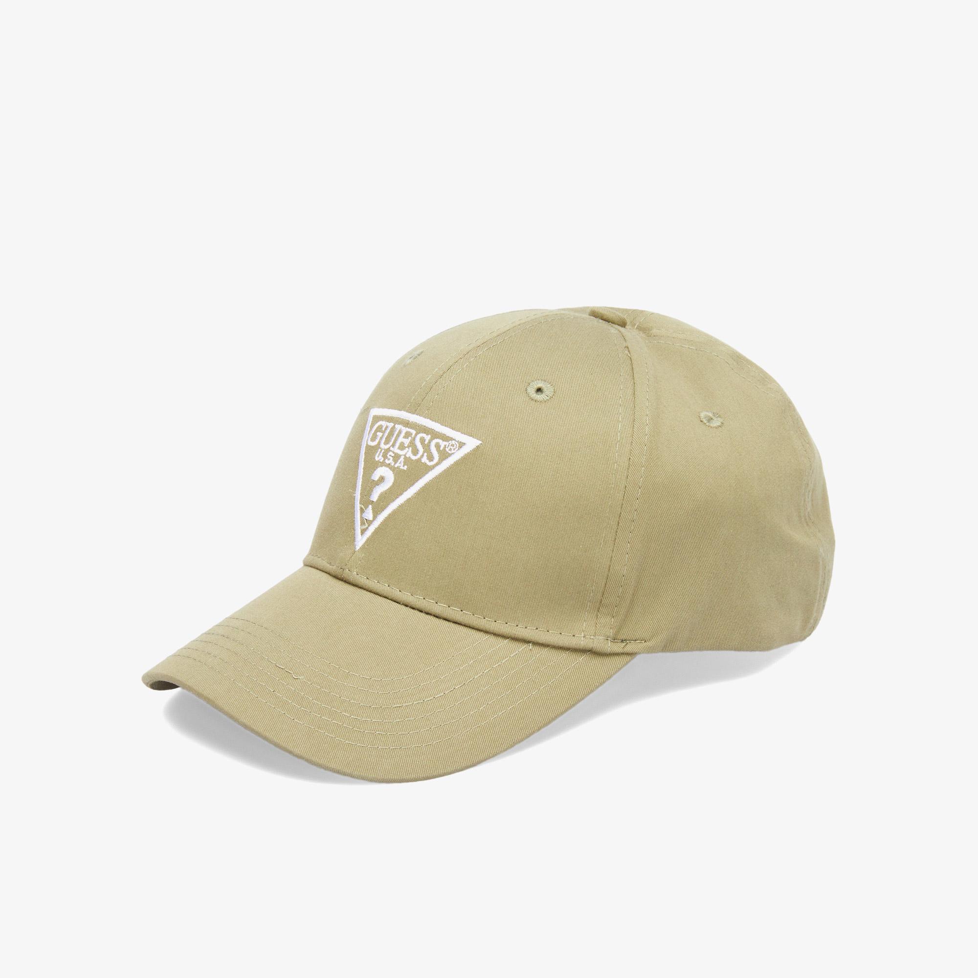Guess Basket Cotton Diagonal Twill Erkek Haki Şapka