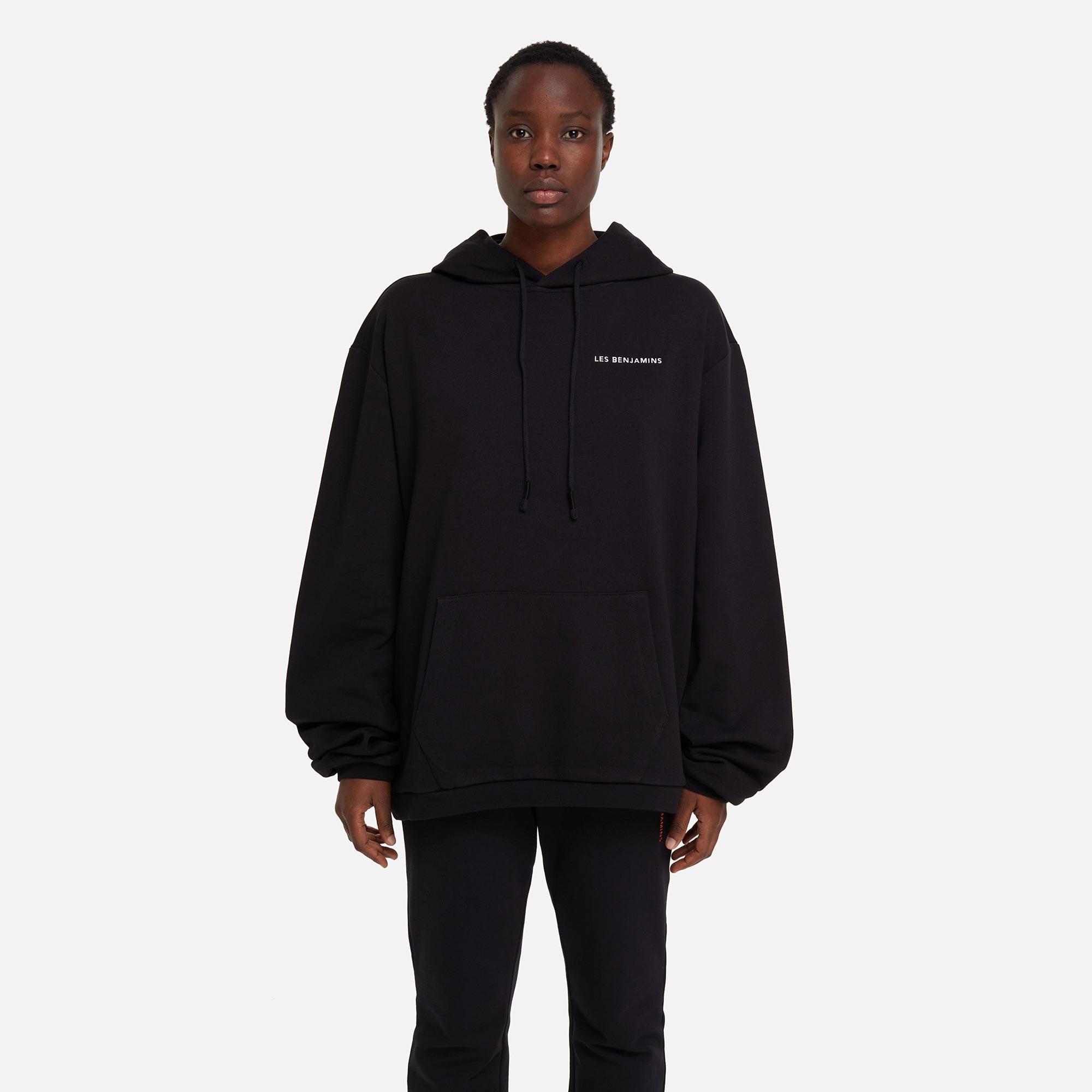 Les Benjamins Core Erkek Siyah Hoodie