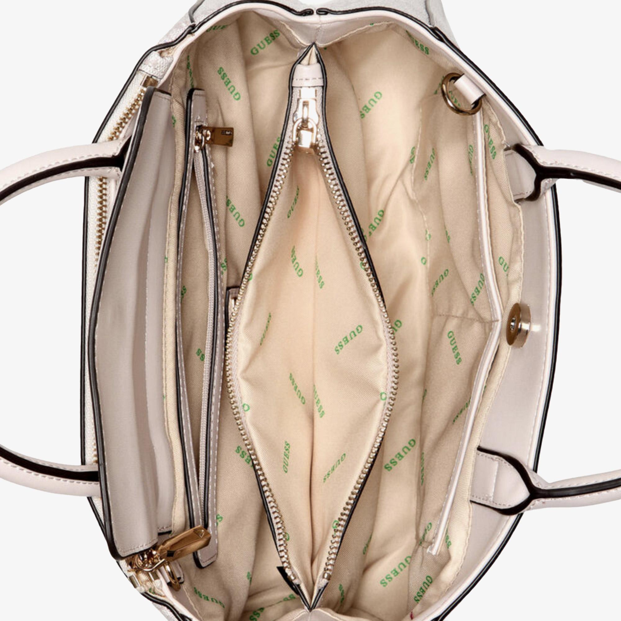 Guess Eco Erica 2 Comp Sat Eco Mietta Small Society Satchel Kadın Gri El Çantası