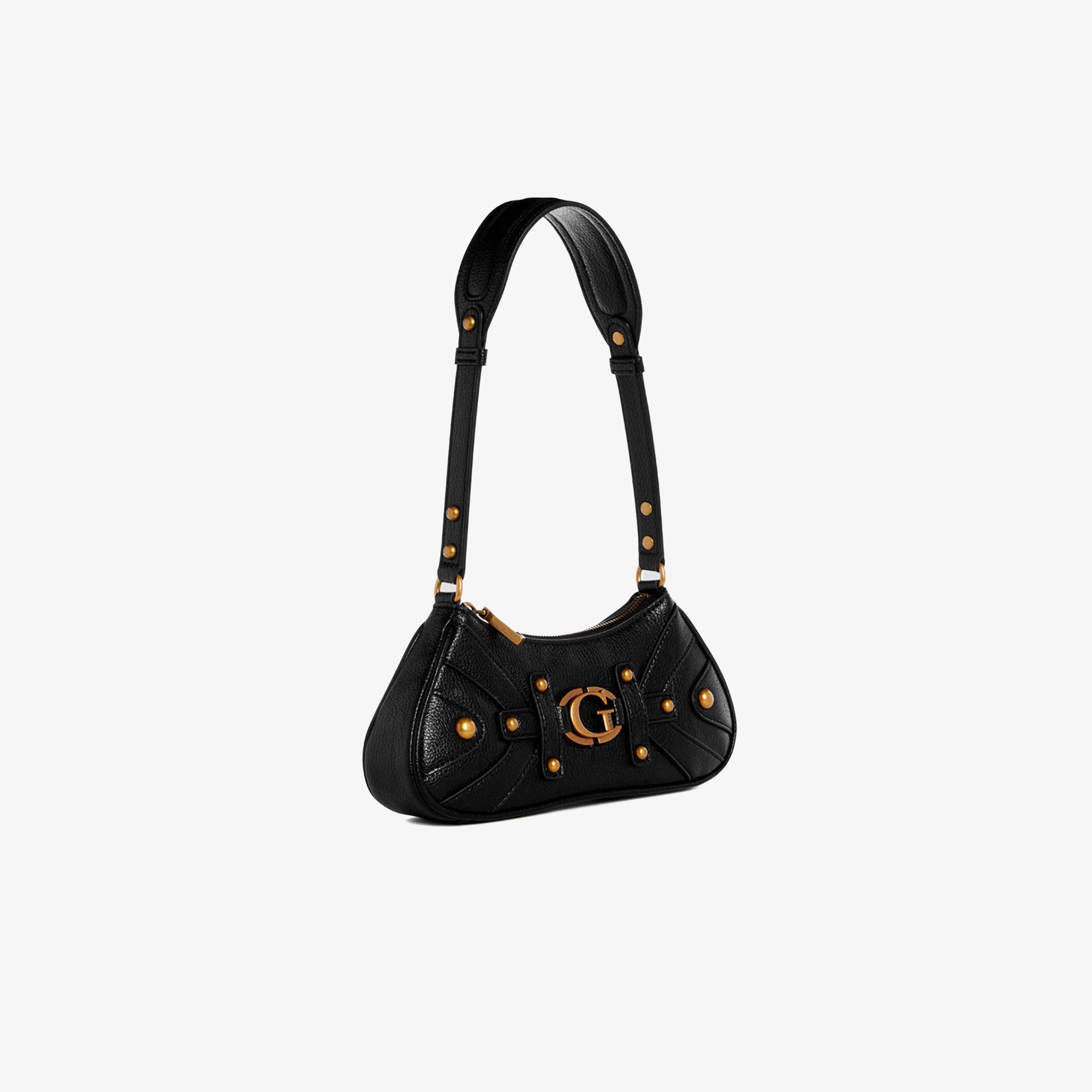 Guess Decor Vintage Sml Gf Giully Micro Mini Kadın Siyah Omuz Çantası