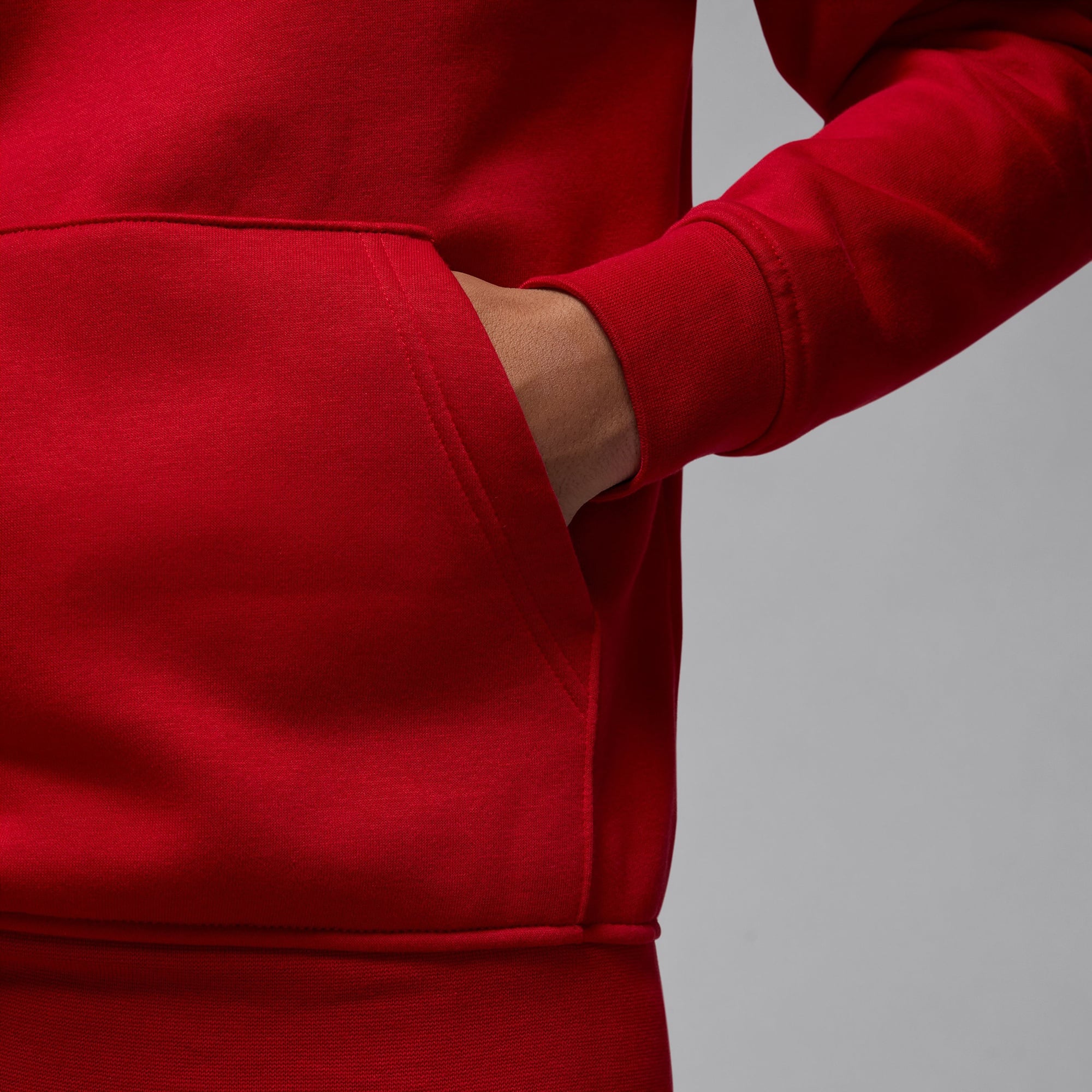 Jordan Brooklyn Fleece Erkek Kırmızı Kapüşonlu Sweatshirt