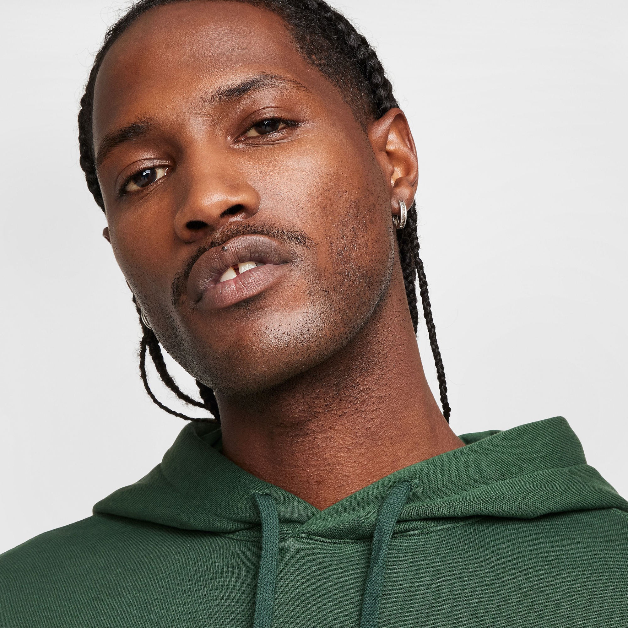 Nike Sportswear Club Fleece Erkek Yeşil Kapüşonlu Sweatshirt