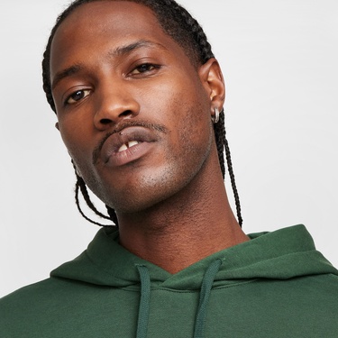  Nike Sportswear Club Fleece Erkek Yeşil Kapüşonlu Sweatshirt
