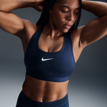  Nike Swoosh Medium Support Kadın Lacivert Bra