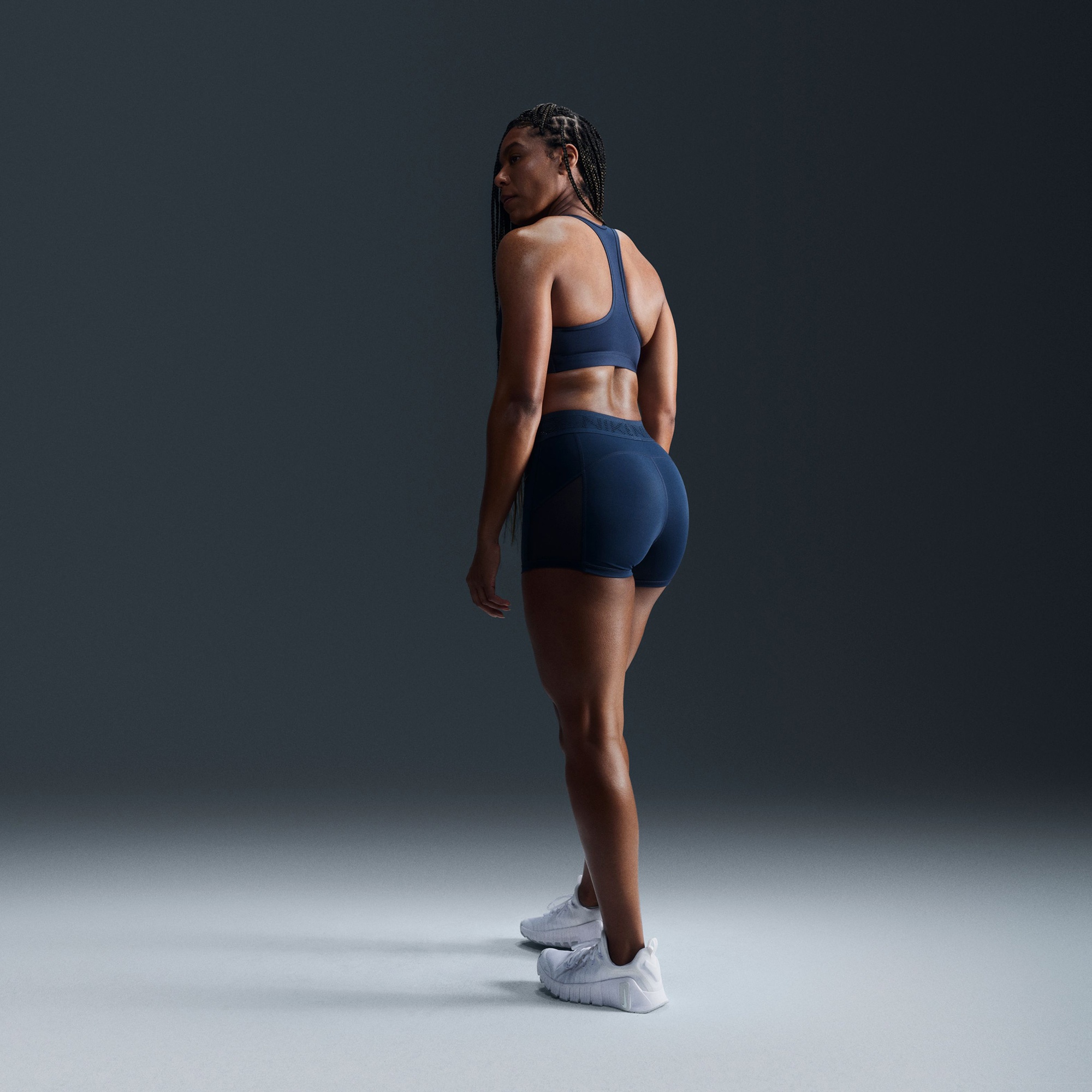 Nike Swoosh Medium Support Kadın Lacivert Bra