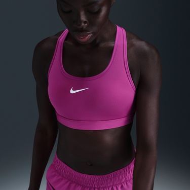  Nike Swoosh Medium Support Kadın Mor Bra