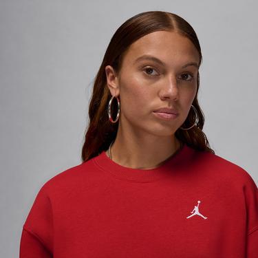  Jordan Brooklyn Fleece Kadın Kırmızı Sweatshirt