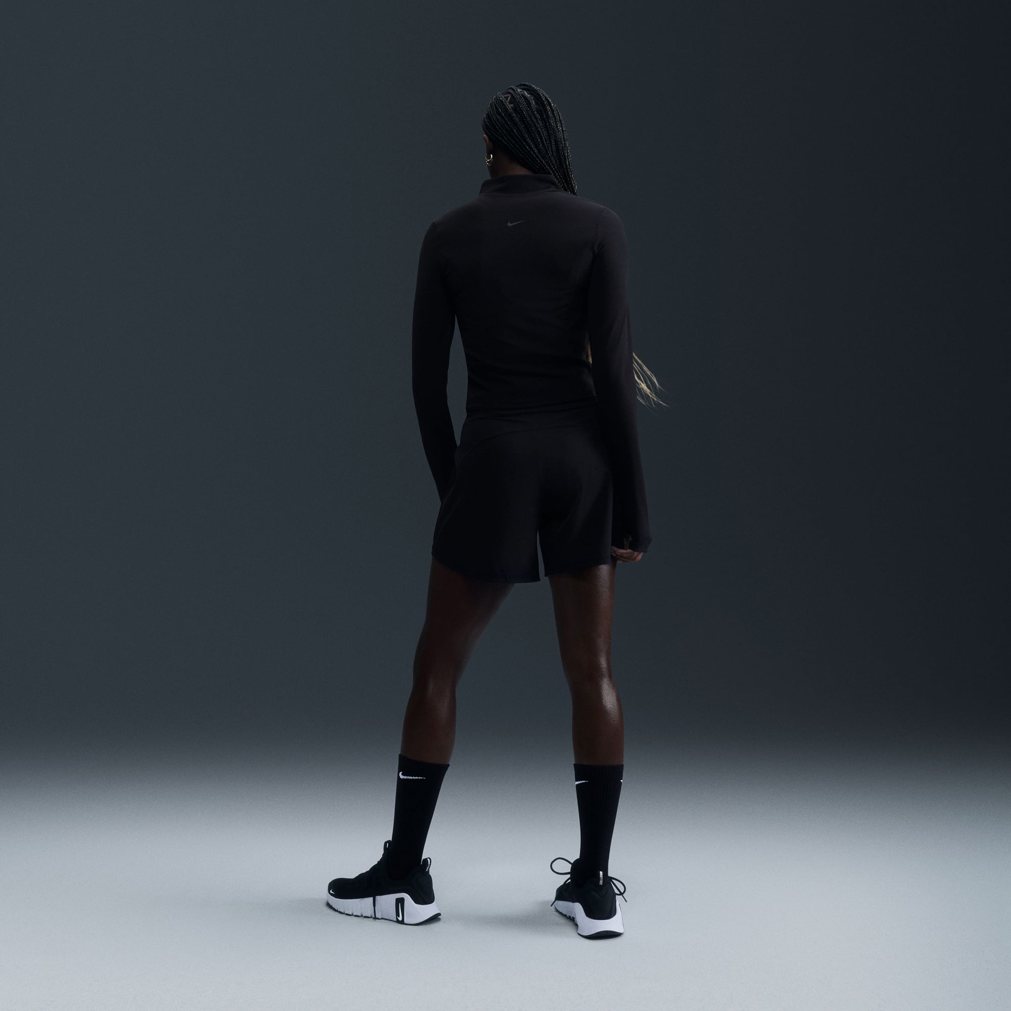 Nike Dri-Fit Zenvy Kadın Siyah Uzun Kollu T-Shirt