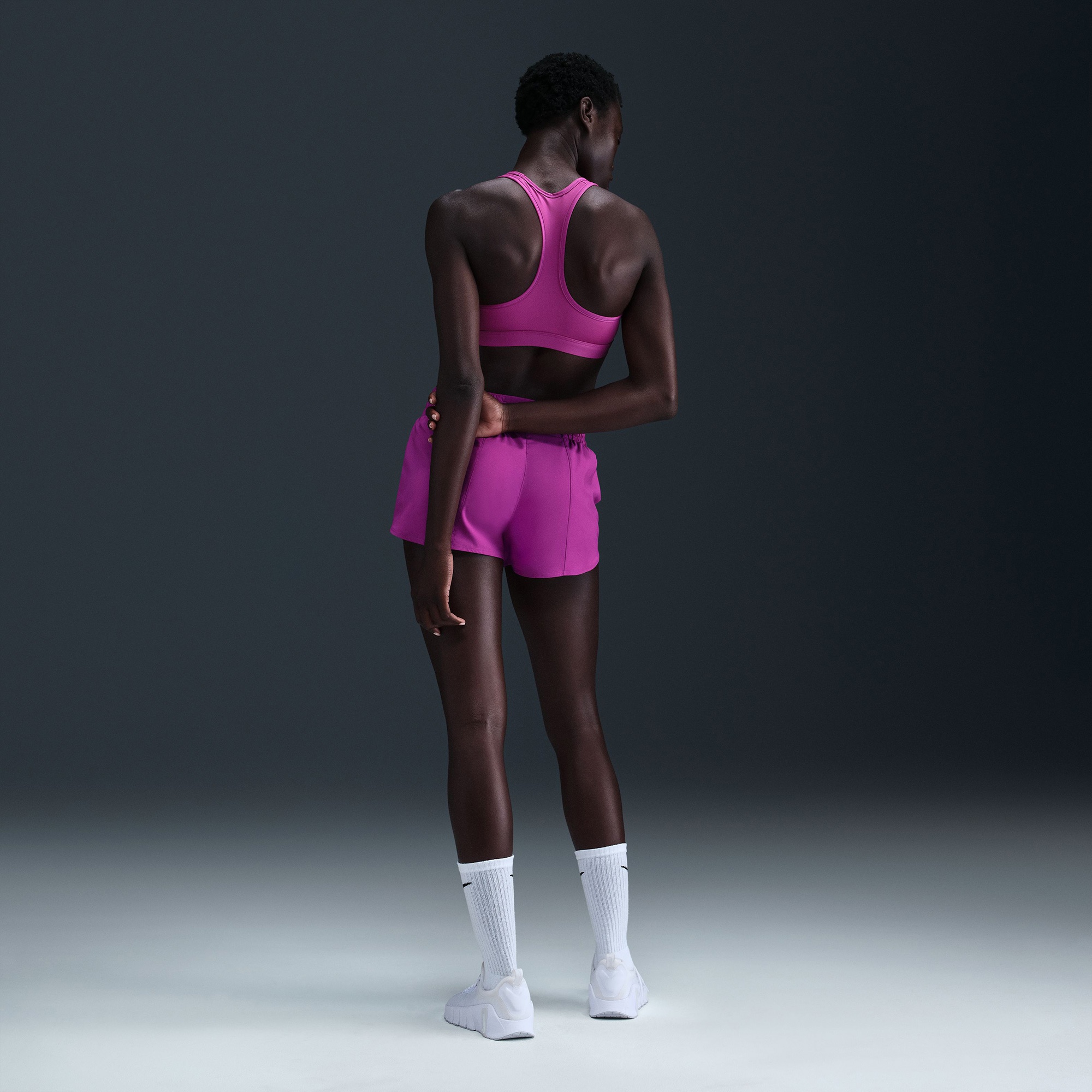 Nike Swoosh Medium Support Kadın Mor Bra