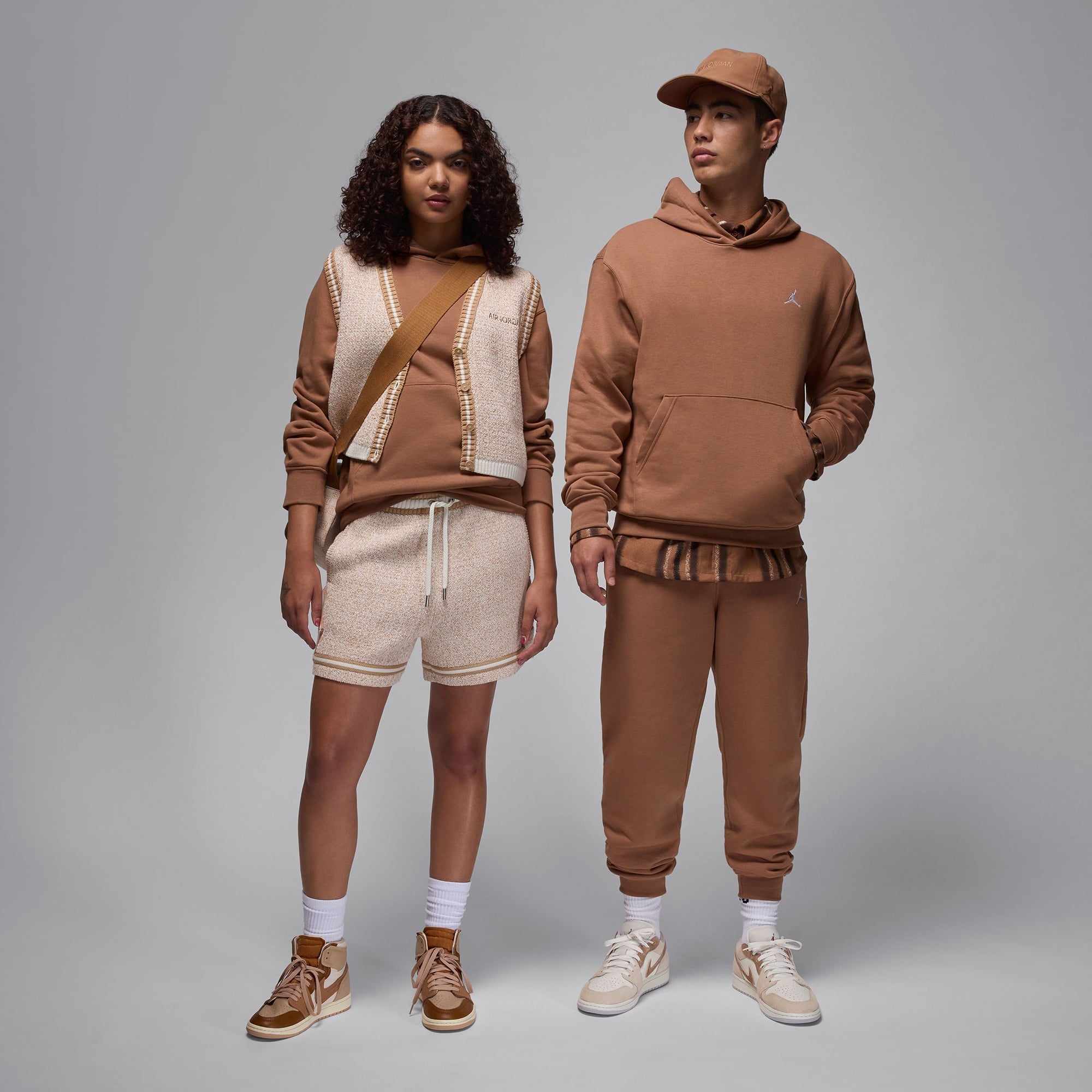 Jordan Brooklyn Fleece Erkek Kahverengi Kapüşonlu Sweatshirt