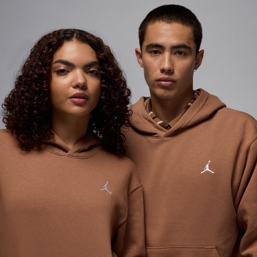  Jordan Brooklyn Fleece Erkek Kahverengi Kapüşonlu Sweatshirt