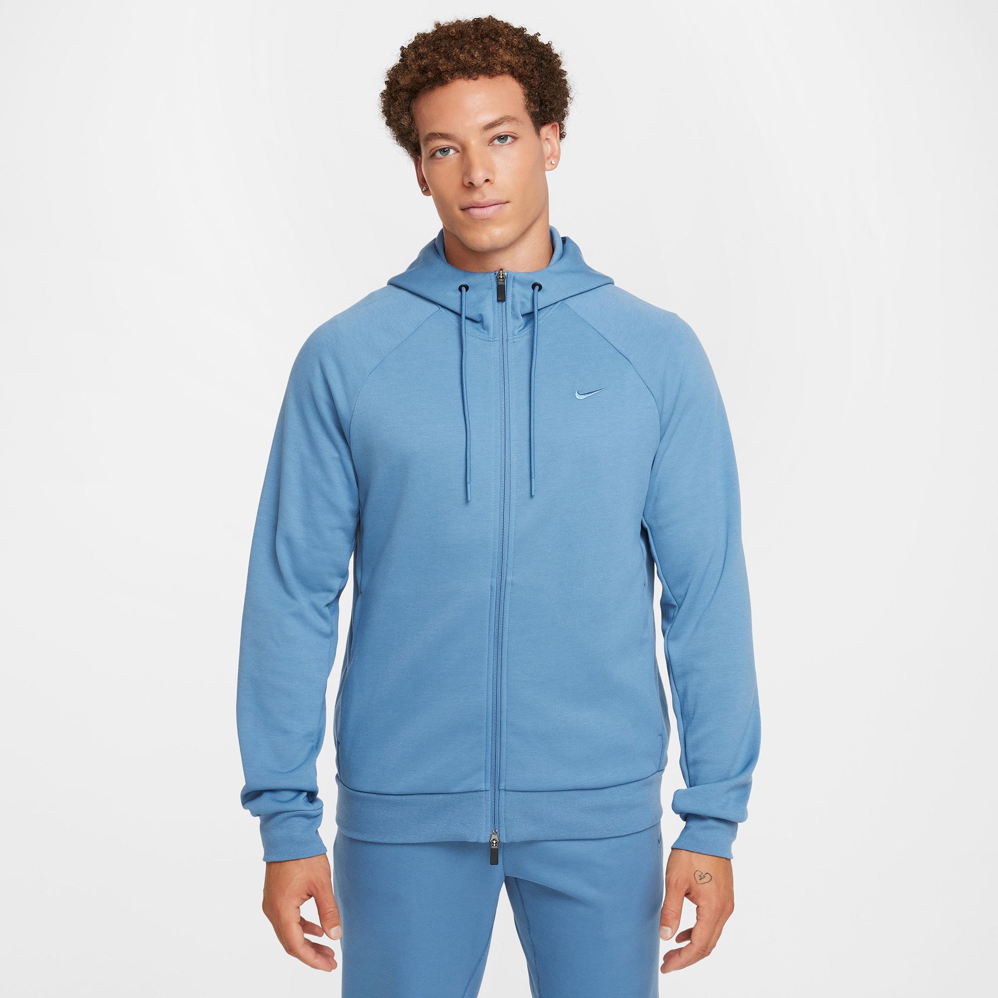 Nike Dri-Fit Primary Fleece Erkek Mavi Hoodie