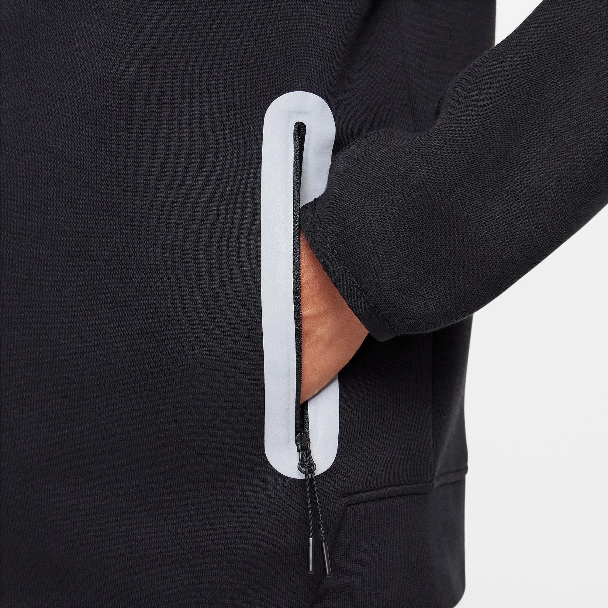 Nike Tech Windrunner Erkek Siyah Kapüşonlu Sweatshirt