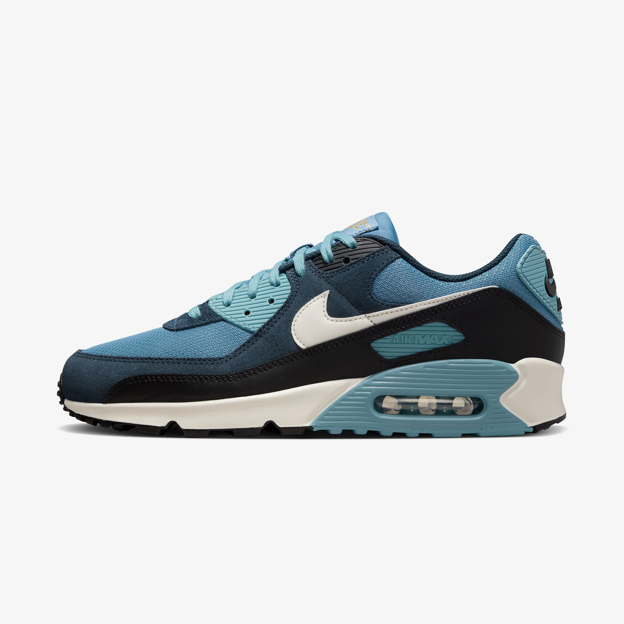 Nike Air Max 90 Premium Erkek Mavi Spor Ayakkabı - Görsel 4