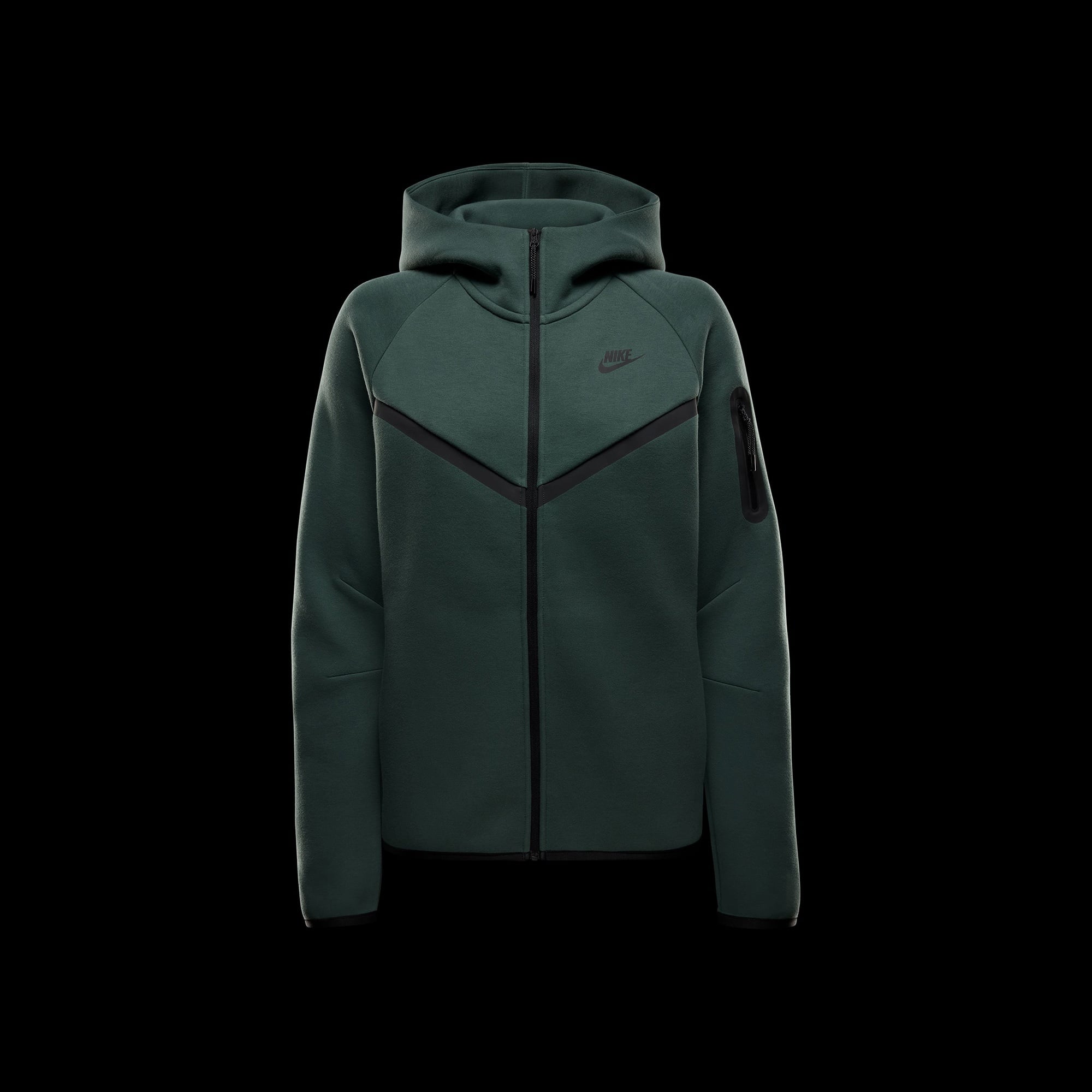 Nike Sportswear Tech Fleece Windrunner Kadın Yeşil Kapüşonlu Sweatshirt