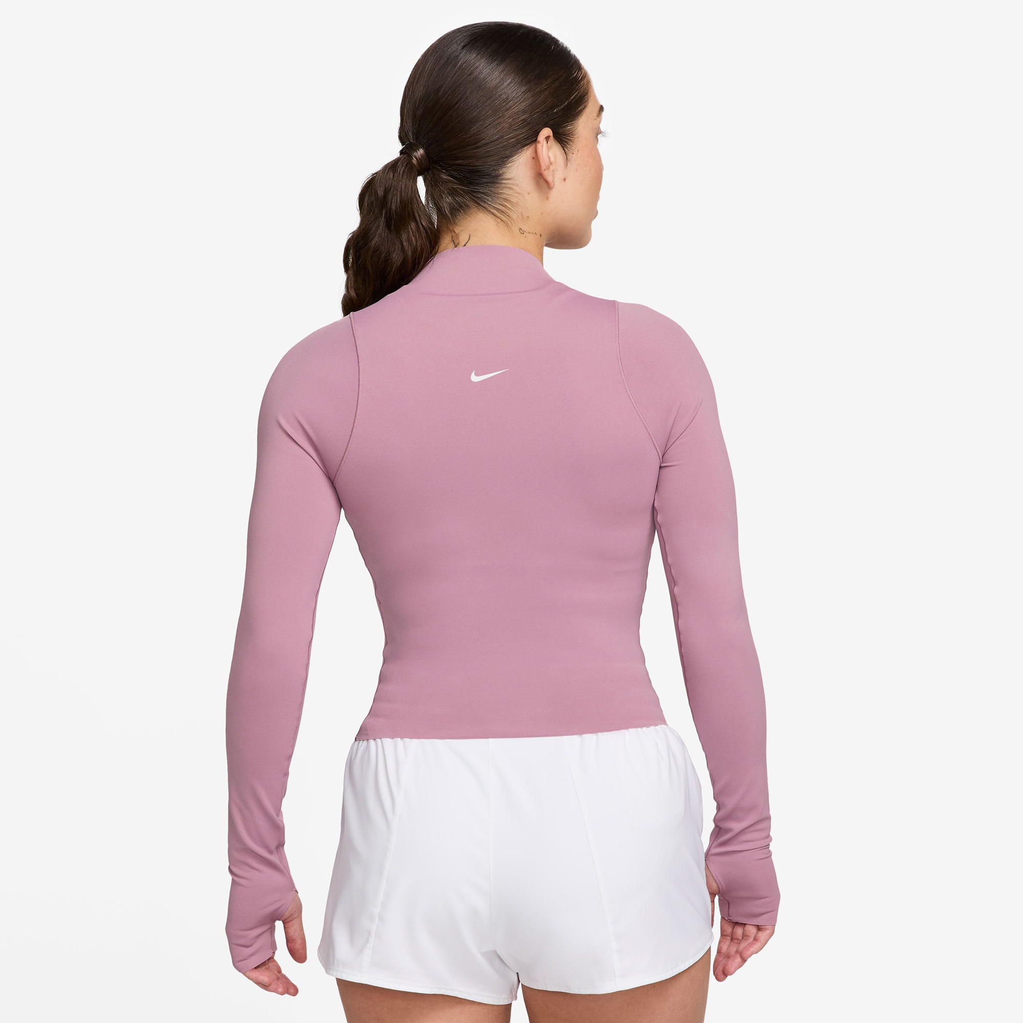 Nike Dri-Fit Zenvy Kadın Mor Uzun Kollu T-Shirt