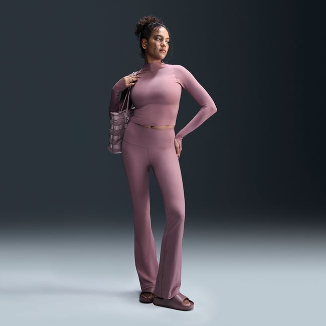  Nike Dri-Fit Zenvy Kadın Mor Uzun Kollu T-Shirt