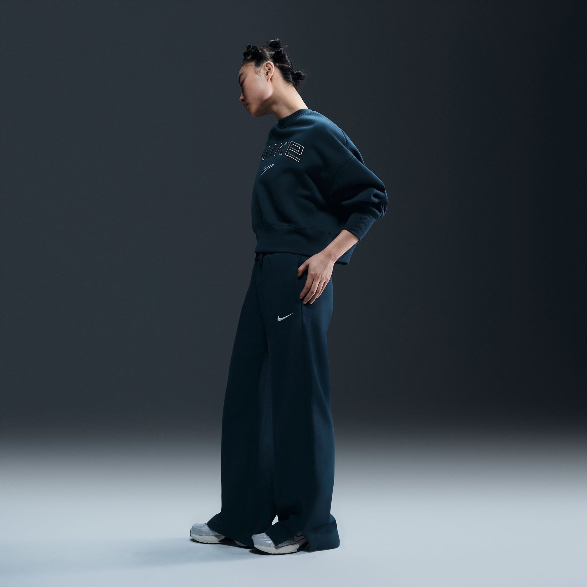 Nike Sportswear Phoenix Fleece Kadın Lacivert Eşofman Altı