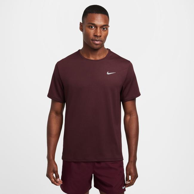  Nike Dri-Fit Miler Erkek Bordo T-Shirt