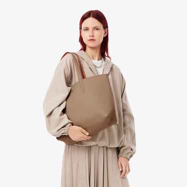  Lacoste Anna Kadın Çift Taraflı Bej Omuz Çantası