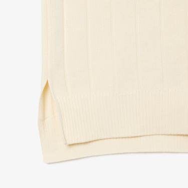  Kadın Regular Fit Kısa Kollu Polo Yaka Krem Elbise