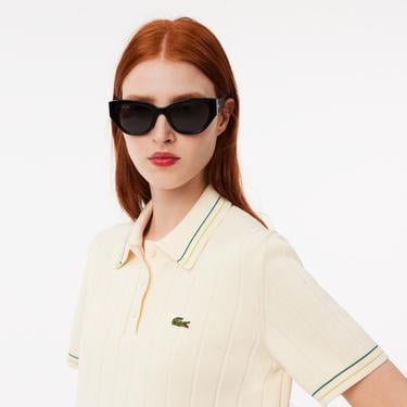  Kadın Regular Fit Kısa Kollu Polo Yaka Krem Elbise