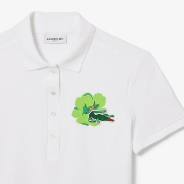  Kadın Slim Fit Beyaz Polo