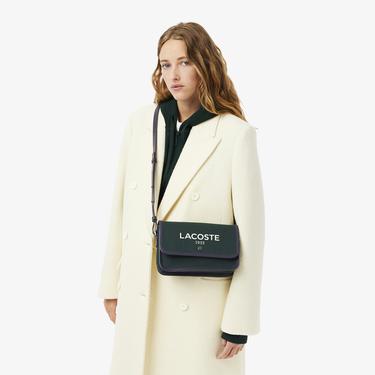  Lacoste Heritage Canvas Kadın Koyu Yeşil Omuz Çantası