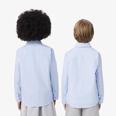  Çocuk Çizgili Mavi Gömlek