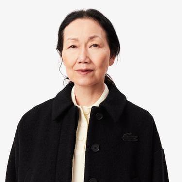  Kadın Oversize Fit Gömlek Yaka Yün Siyah Mont