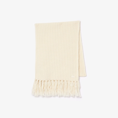  Kadın Beyaz Yün Atkı