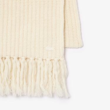  Kadın Beyaz Yün Atkı