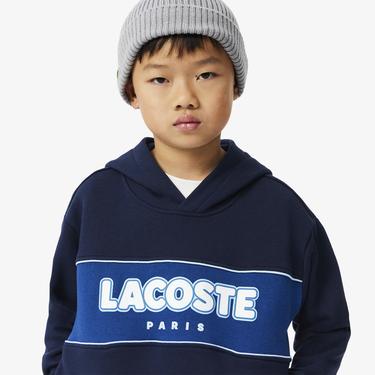  Erkek Çocuk Kapüşonlu Baskılı Lacivert Sweatshirt