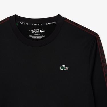  Erkek Classic Fit Bisiket Yaka Baskılı Siyah Sweatshirt
