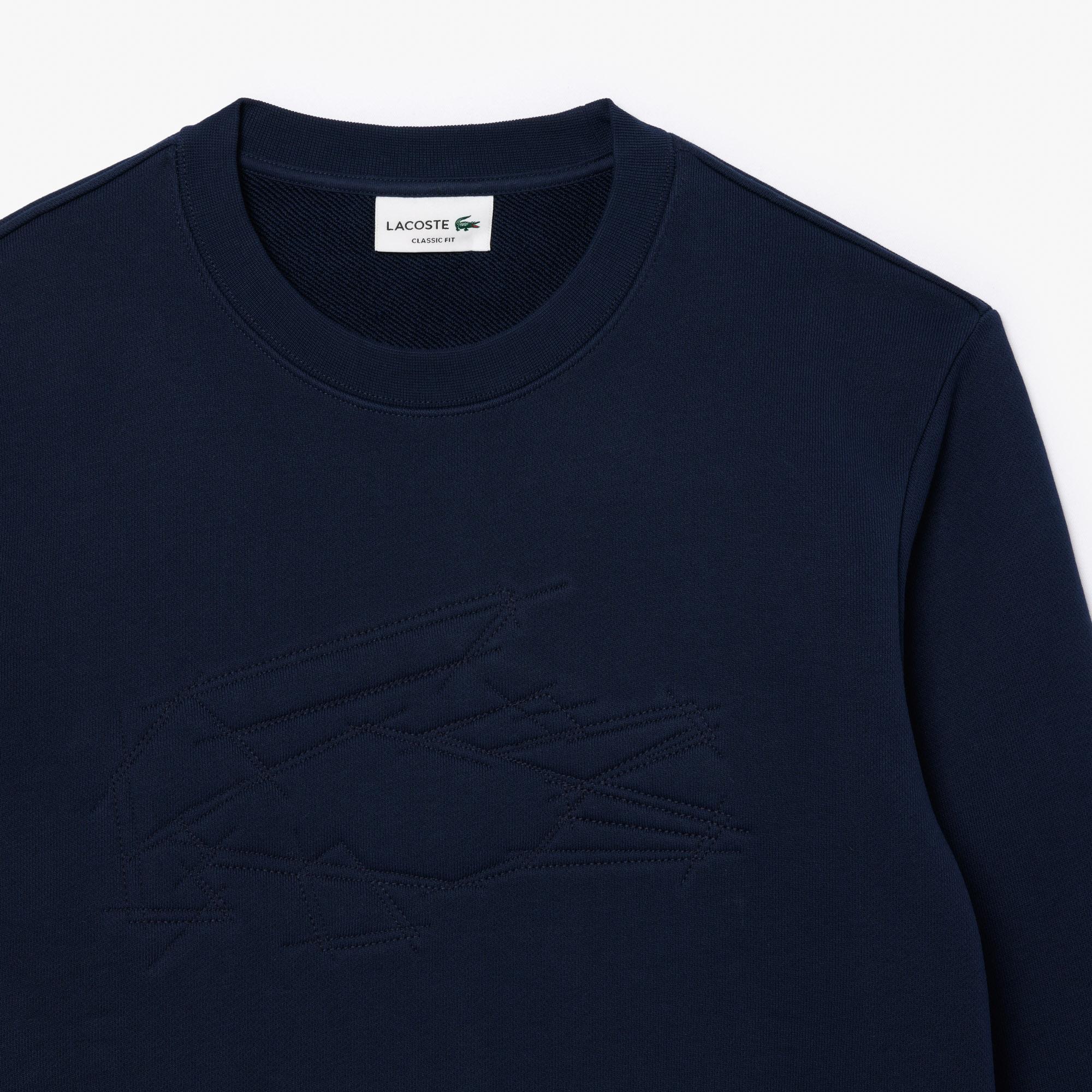 Erkek Classic Fit Bisiklet Yaka Lacivert Sweatshirt