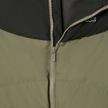  Lacoste Çocuk Kapüşonlu Renk Bloklu Haki Mont