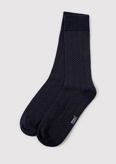  Mavi Desenli Lacivert Soket Çorap 0911581-32184