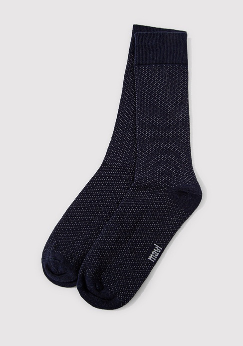  Mavi Desenli Lacivert Soket Çorap 0911581-32184