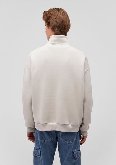  Mavi Mavi Logo Baskılı Yarı Fermuarlı Gri Sweatshirt 0S10208-70074