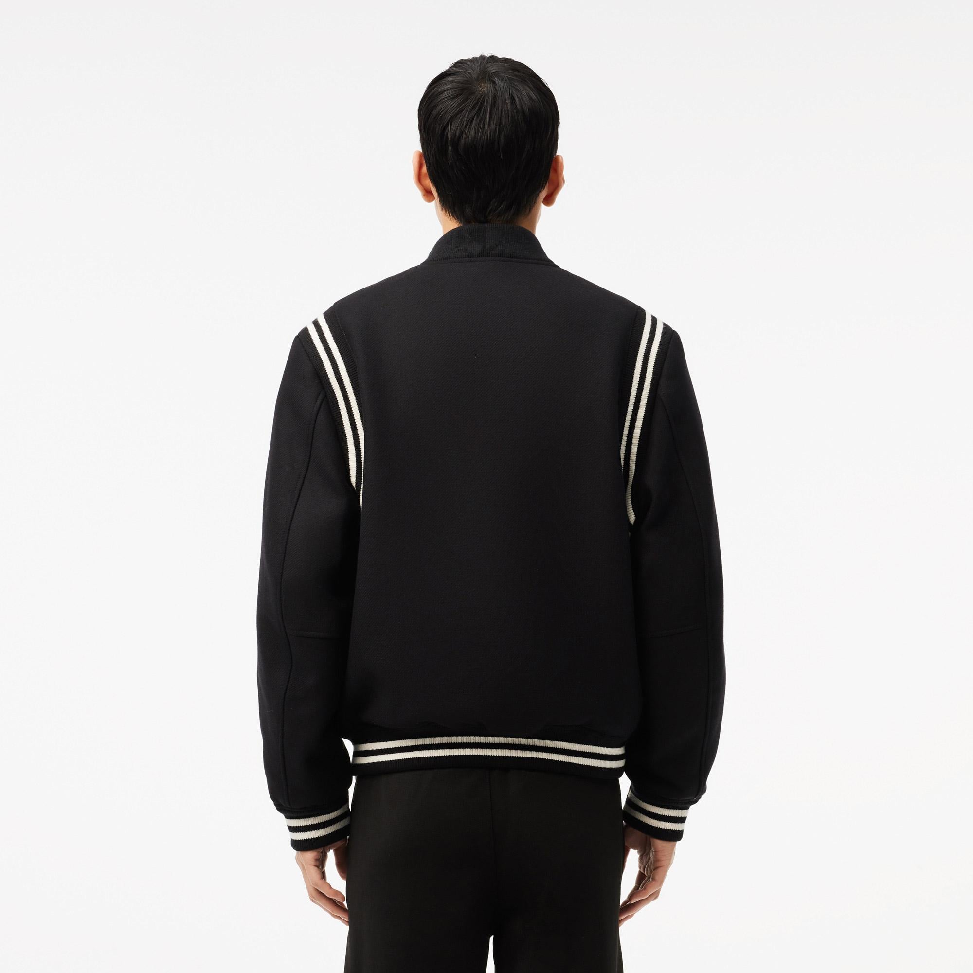 Erkek Hakim Yaka Siyah Bomber Ceket