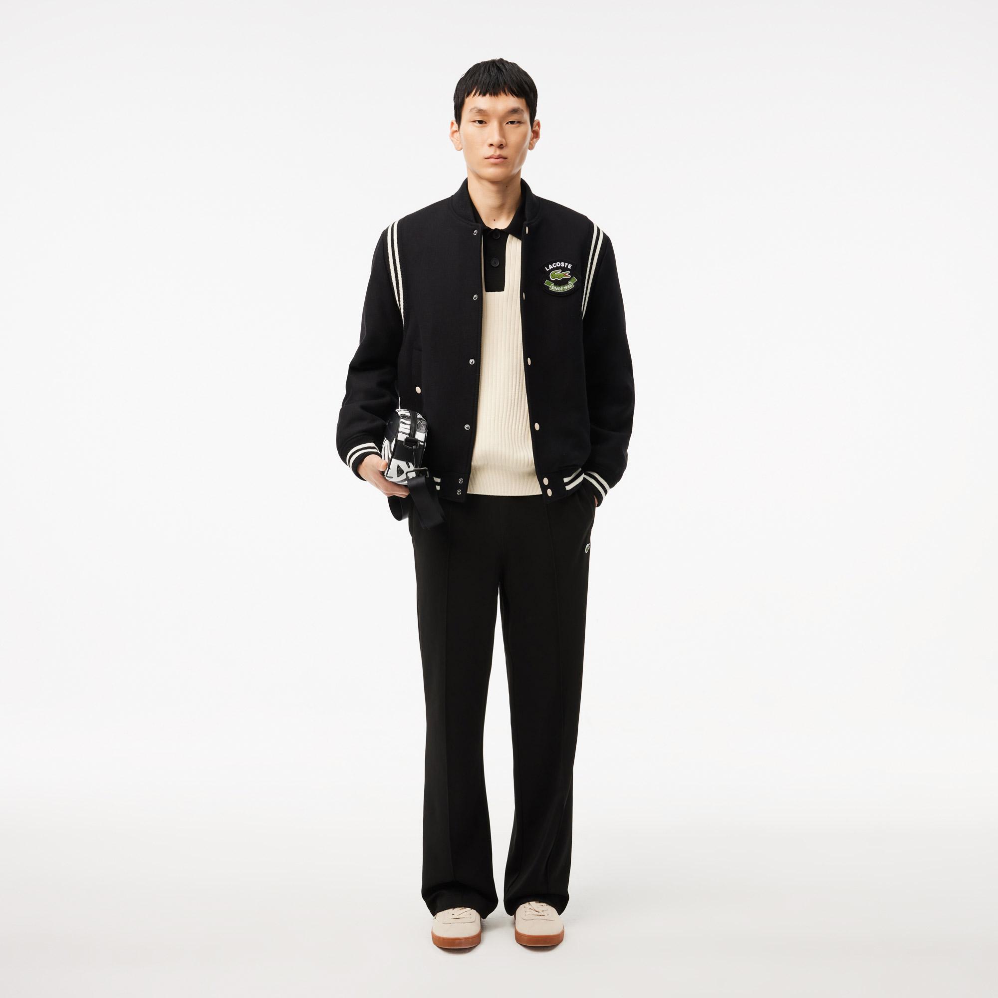 Erkek Hakim Yaka Siyah Bomber Ceket