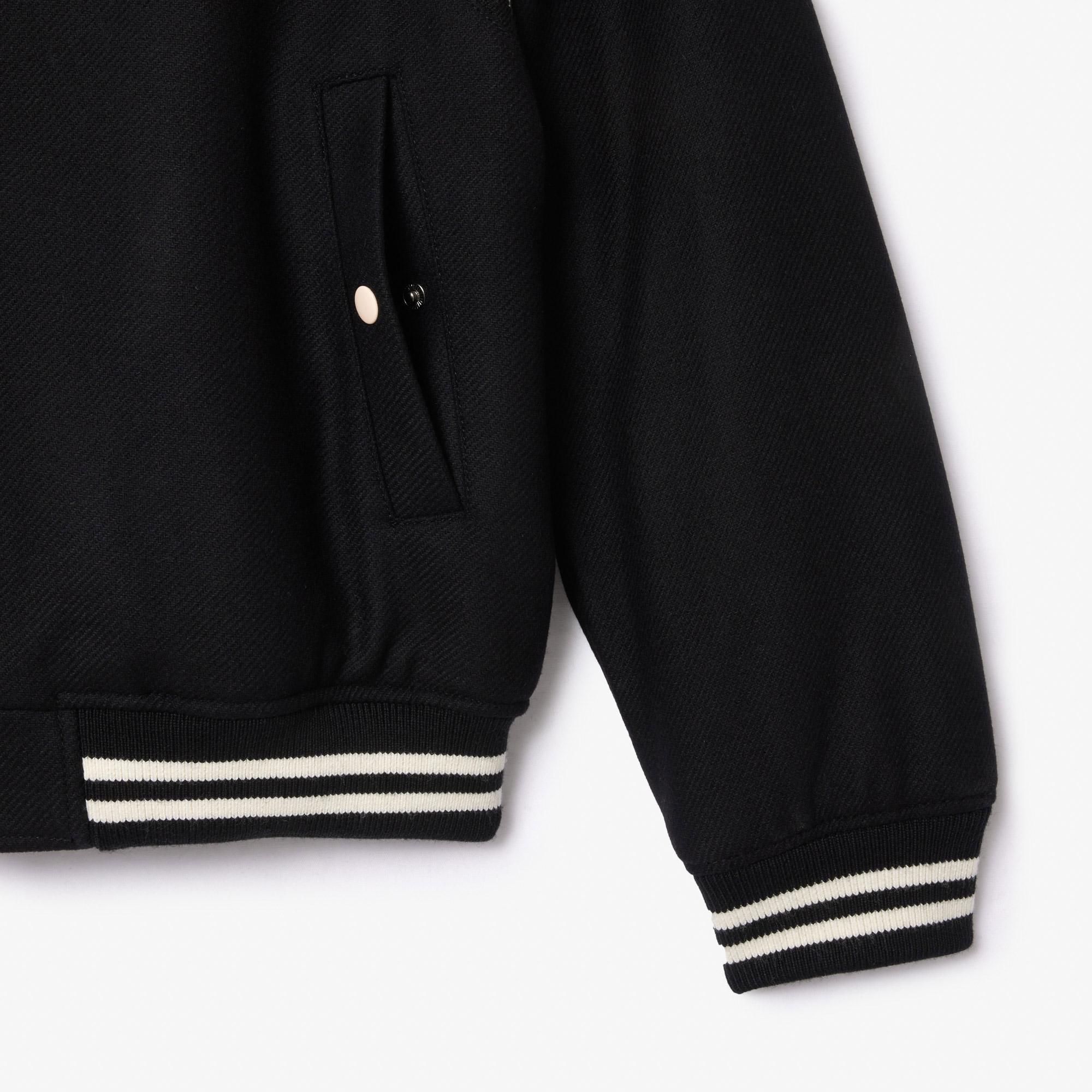 Erkek Hakim Yaka Siyah Bomber Ceket