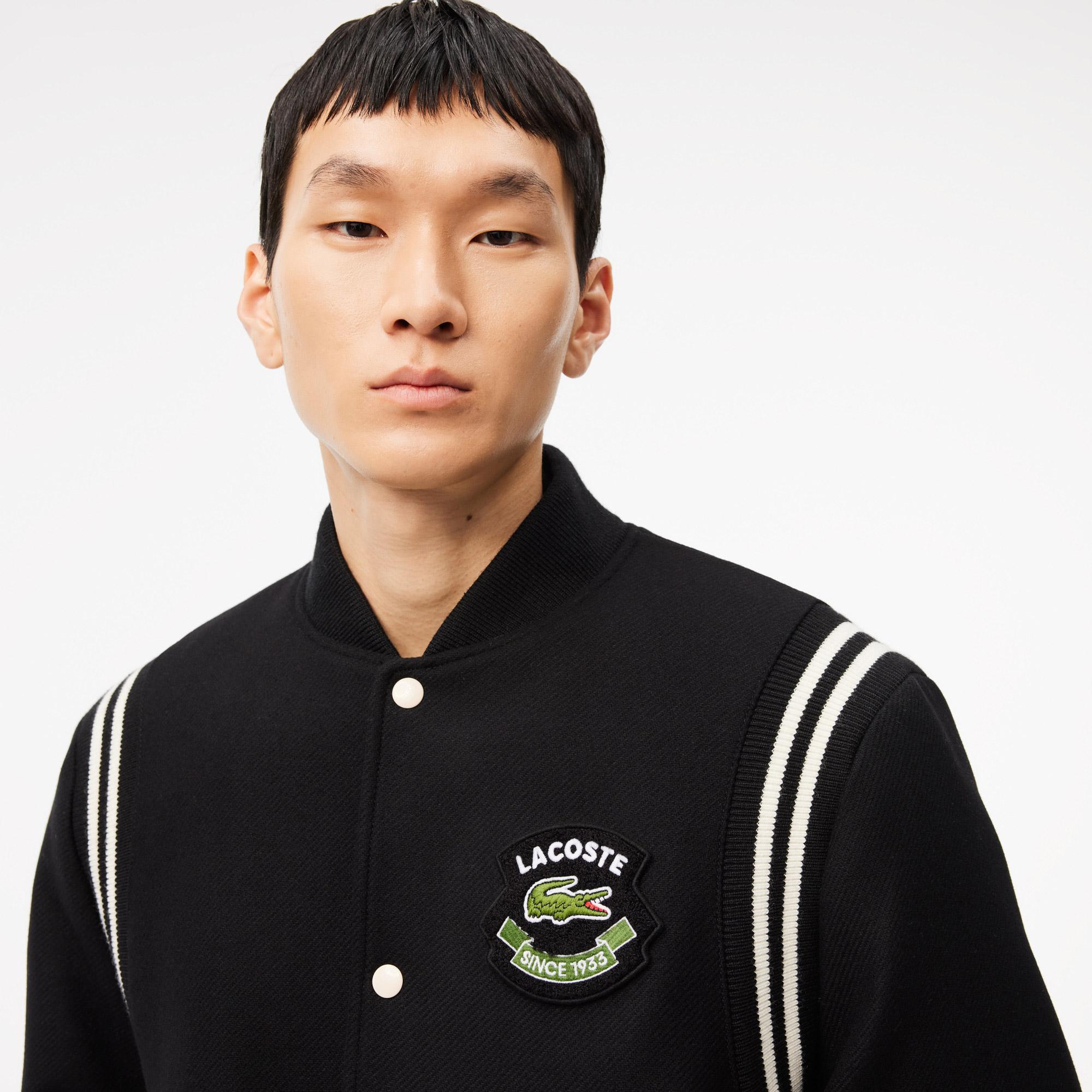 Erkek Hakim Yaka Siyah Bomber Ceket