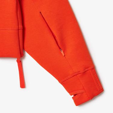  Kadın Relaxed Fit Kapüşonlu Turuncu Sweatshirt