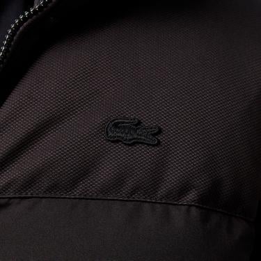  Erkek Kapüşonlu Siyah Şişme Mont