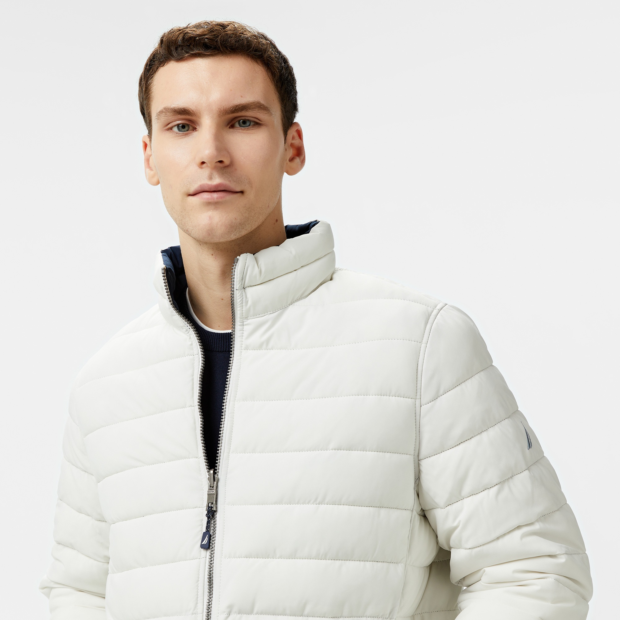 Nautica Erkek Krem & Lacivert Çift Taraflı Mont